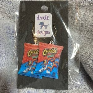 Cheetos Hand Made Earrings NEW